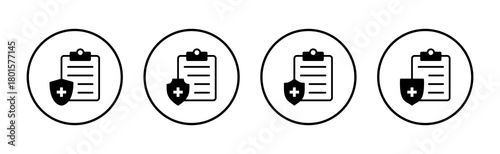 Medical insurance icon vector. health insurance sign and symbol