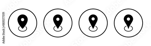 Pin icon vector. Location sign and symbol. destination icon. map pin