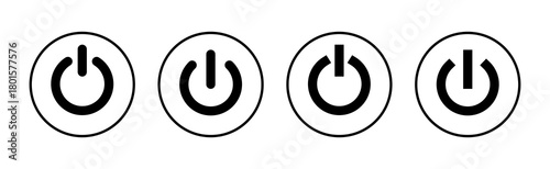 Power icon vector. Power Switch sign and symbol. Electric power