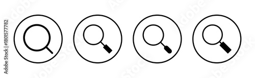 Search icon vector. search magnifying glass sign and symbol