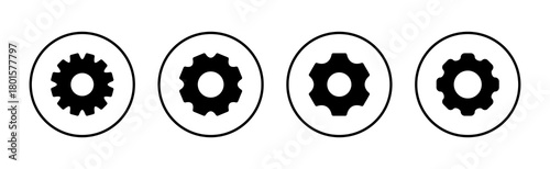 Setting icon vector. Cog sign and symbol. Gear Sign