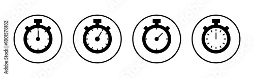 Stopwatch icon vector. Timer sign and symbol. Countdown icon. Period of time
