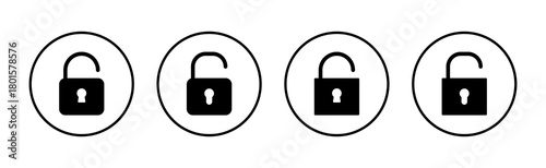 Unlock icon vector. Unlock sign and symbol. unlocked padlock icon