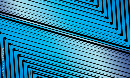 Vector abstract black diagonal line pattern forms a dynamic zig-zag effect, modern, futuristic, minimalist and energetic blue gradation, suitable for technology backgrounds, presentations, etc