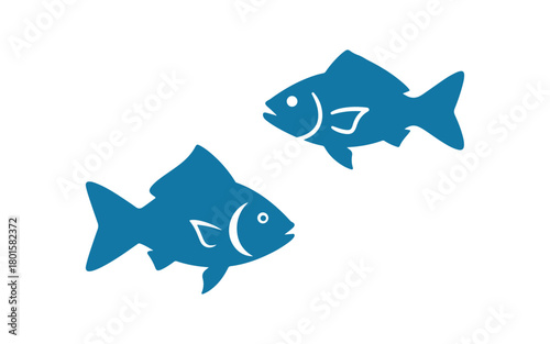 Stylish Vector Icon Representing a Fish

