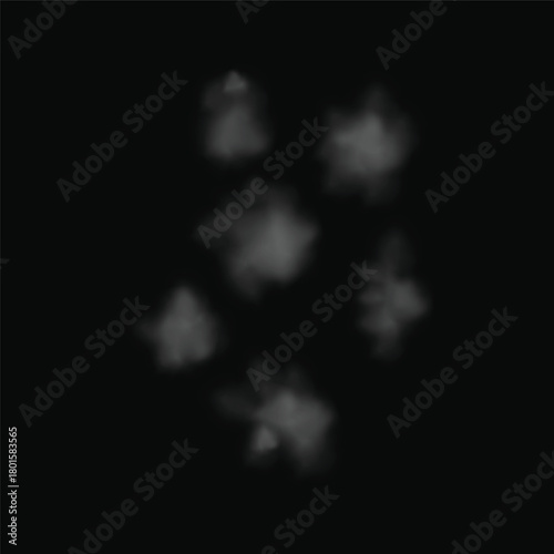 Texture of Gunshot Smoke Cloud Imposed on a Black Background, Creating an Atmosphere