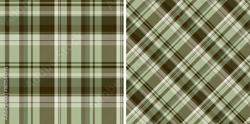 Fabric vector check of pattern background seamless with a plaid texture textile tartan. Set in food colors. Scottish fashion trends.