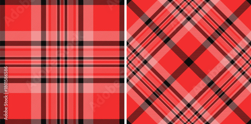 Stylish plaid pattern design, great for textiles, backgrounds, and modern graphic projects. Its bold color palette evokes comfort and warmth.
