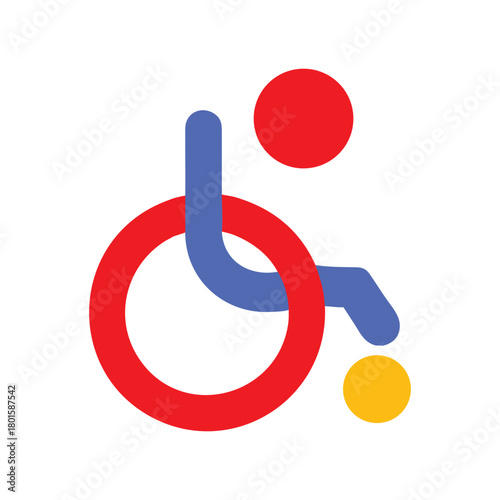 Accessibility Signage Icon in Primary Colors