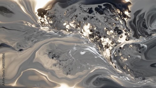 Fluid dynamics of light gray and white viscous materials with high reflectivity