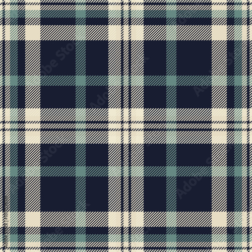 Teenager fabric tartan pattern, outfit check vector texture. Teen plaid background textile seamless in light and dark colors.