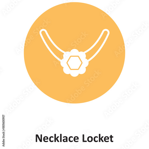 Necklace locket Vector Icon which can easily modify or edit