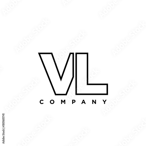 Letter V and L, VL logo design template. Minimal monogram initial based logotype.
