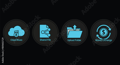 Explore cloud music, file sharing, folder uploads, money exchange options