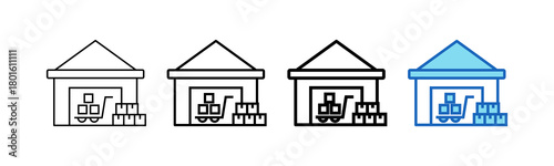 Warehouse Outline Style icon