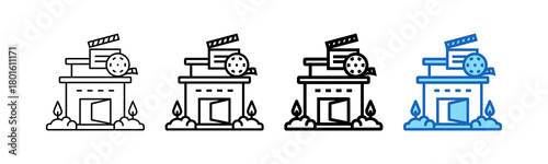 Movie Theater Outline Style icon