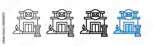 Post Office Outline Style icon