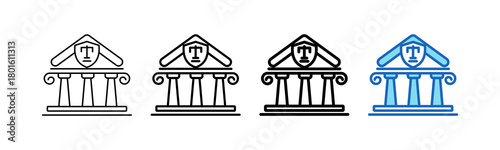 Courthouse Outline Style icon