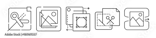 Image processing and file optimization flow icons.