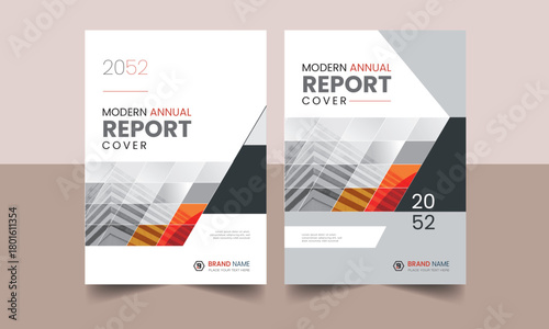 Modern business annual report cover design brochure template 