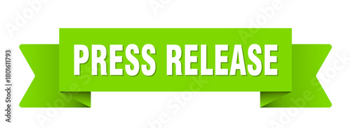 press release ribbon isolated on transparent background. press release ribbon
