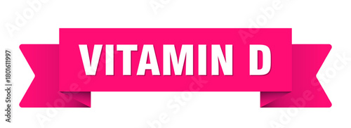 vitamin d ribbon isolated on transparent background. vitamin d ribbon