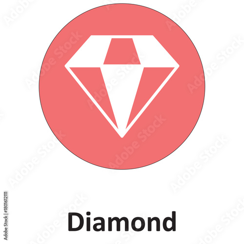 Diamond Vector Icon which can easily modify or edit