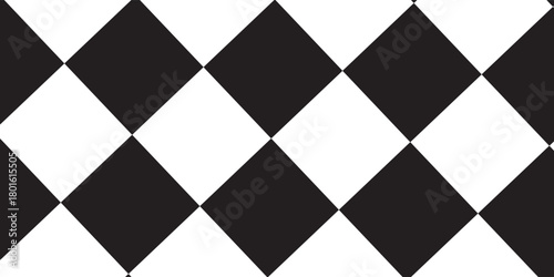 Black and white checkered pattern, Checkerboard seamless pattern