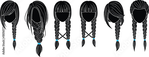 Braided hairstyles guide different braid styles for women trends editable vector