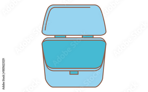 介護用の入れ歯入れのシンプルなイラスト Denture Case Simple Vector Illustration