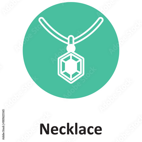 Necklace Vector Icon which can easily modify or edit