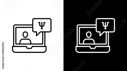 Consultation  White Icon Set Design