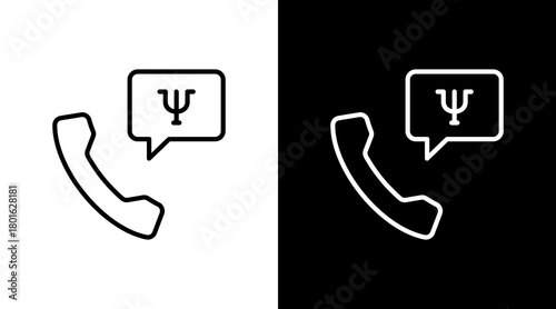 Counseling  White Icon Set Design