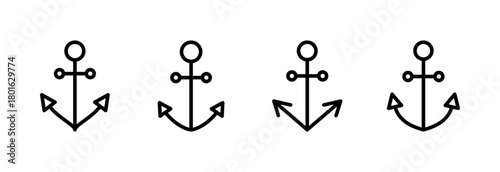 Anchor icon vector illustration. Anchor sign and symbol. Anchor marine icon.