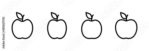 Apple icon vector illustration. Apple sign and symbols for web design.