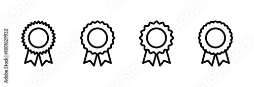 Badge icon vector illustration. Awards icon vector. Achieve sign and symbols. Stamp