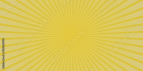 Bright Yellow Sunburst Rays Background with Fading Gradient and Radial Lines for Graphic Design Projects