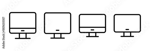 Computer icon vector illustration. computer monitor sign and symbol