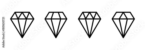 Diamond icon vector illustration. diamond gems sign and symbol