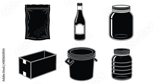 Versatile containers packaging bottles jars and boxes for storage and transport
