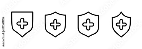 Health insurance icon vector illustration. Insurance document sign and symbol