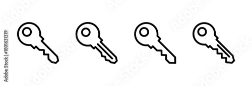 Key icon vector illustration. Key sign and symbol.