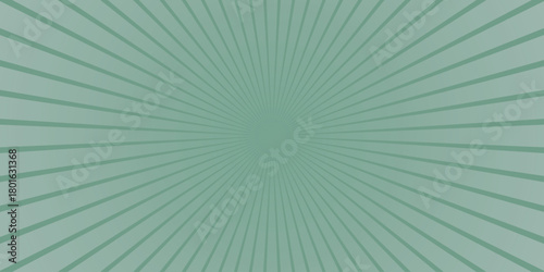 Muted Teal Sunburst Rays Background with Subtle Gradient and Radial Lines for Retro Graphic Design and Vintage Themes