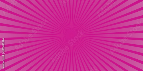 Vibrant Pink Radial Burst Background with Subtle Gradient Stripes for Dynamic Graphic Design and Retro Comic Book Art
