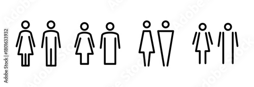 Man and woman icon vector illustration. male and female sign and symbol. Girls and boys