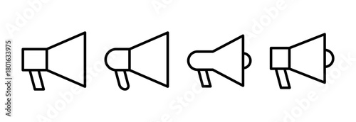 Megaphone icon vector illustration. Loudspeaker sign and symbol