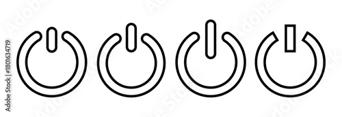 Power icon vector illustration. Power Switch sign and symbol. Electric power