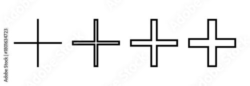 Plus Icon vector illustration. Add plus sign and symbol