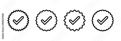 verified icon vector illustration. verification check mark. approved sign and symbol
