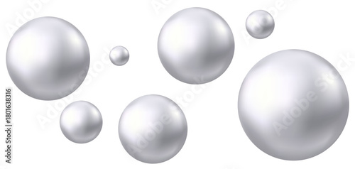 Shiny gray metal bubble.